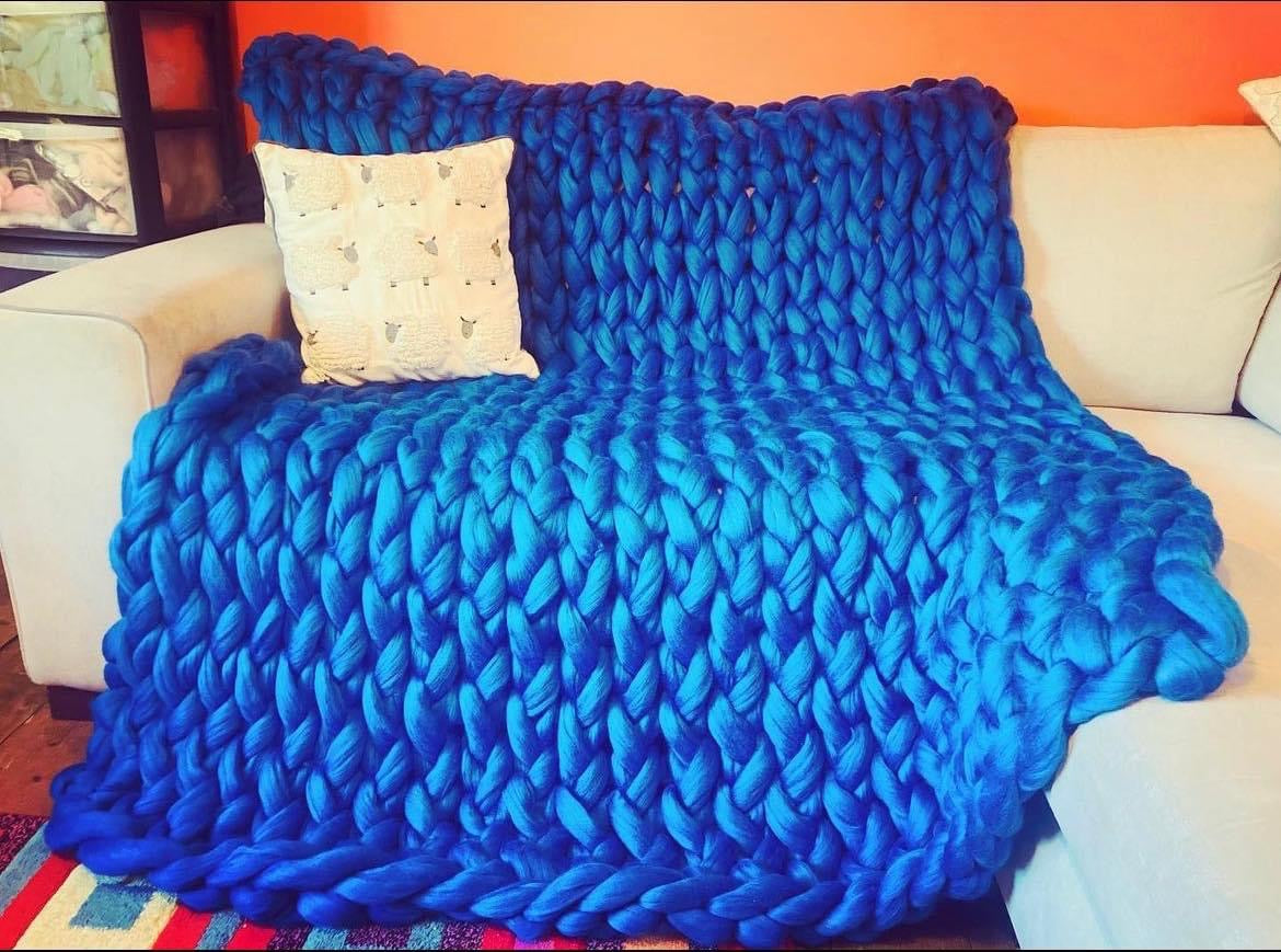 Large Arm Knitted Throw
