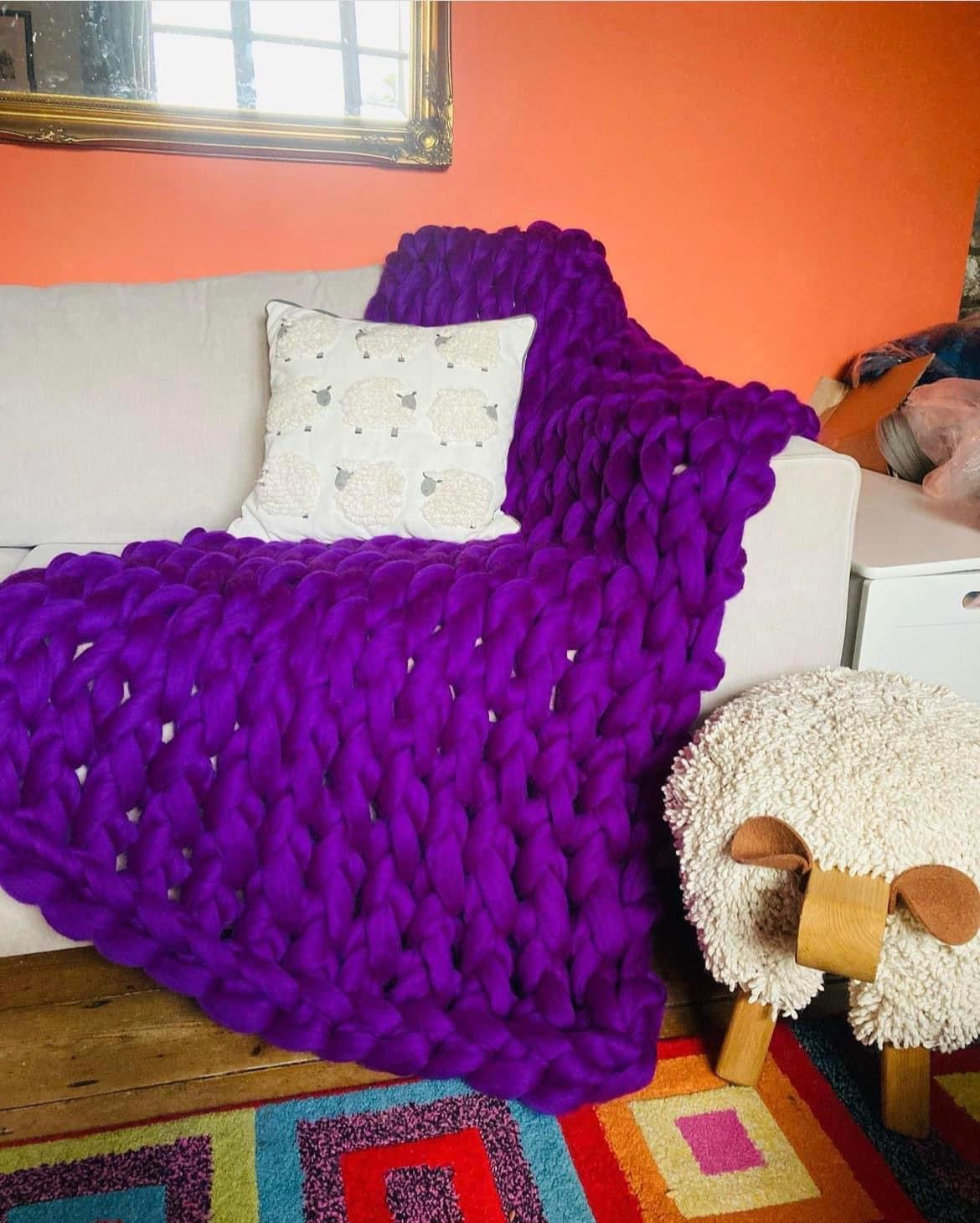 Large Arm Knitted Throw