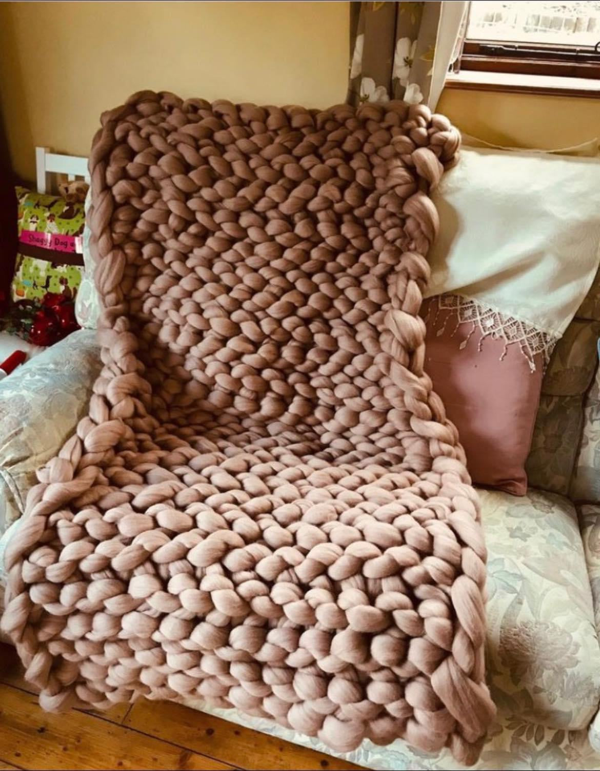 Large Arm Knitted Throw