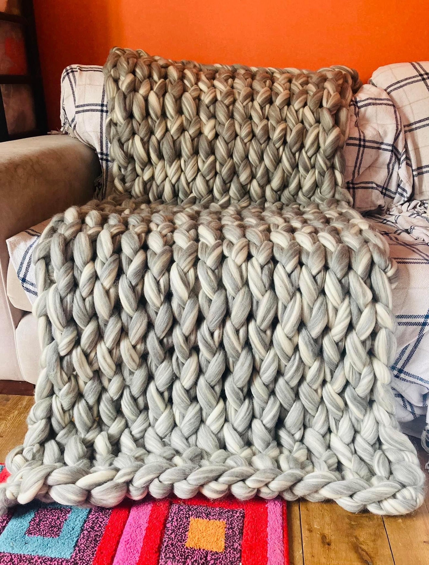 Large Arm Knitted Throw