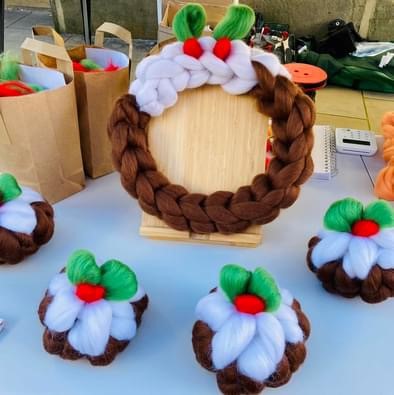Christmas Pudding Wreath