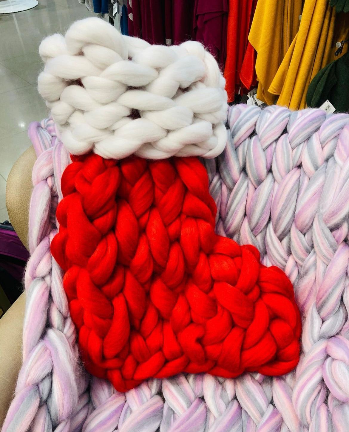 Chunky Knit Christmas Stocking