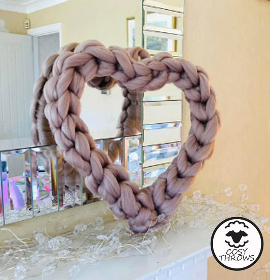 Large Chunky Knit Heart