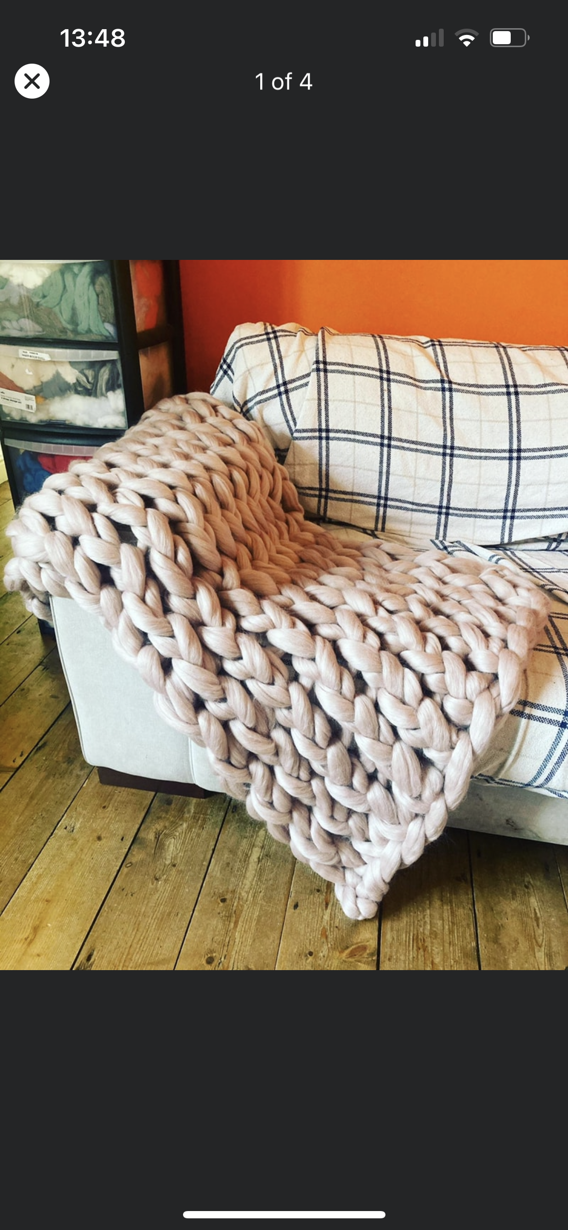 Medium Arm Knitted Throw