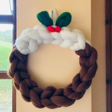 Christmas Pudding Wreath